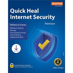 Quick Heal Internet Security Latest Version – 3 PCs, 3 Years (Email Delivery in 2 hours- No CD)